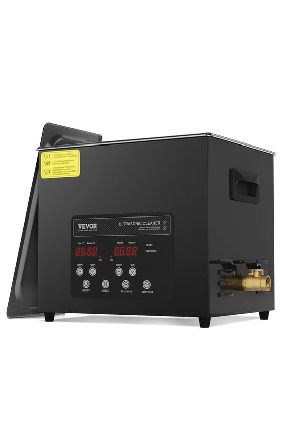 10L Sonic Cleaning Device, 240W Digital Sonic Cleaning Equipment with Soft Setting & Enhanced Deaeration, 40kHz Commercial Ultrasonic Cleaner with Heating & Timing Function