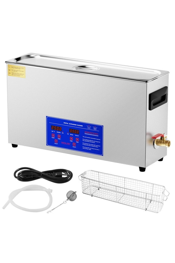 10L Ultrasonic Firearm Cleaning Device, 300W, with Timer & Heating Function, 40kHz Digital Sonic Cleaner Including Basket for Firearms Components, Ammunition, and Tactical Gear