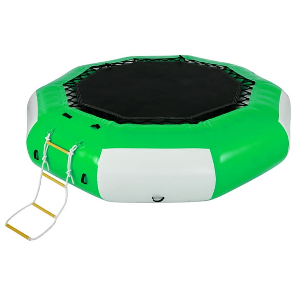 KFFKFF 10ft Diameter Inflatable Water Trampoline Bounce Swim Platform Lake Toy