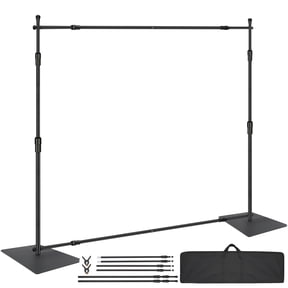 KFFKFF 10ft x 10ft Pipe and Drape Set, Robust Backdrop Frame with Carbon Steel Foundation, Modifiable Backdrop Holder with 6 Fasteners and A Transport Bag for Matrimony, Gathering, Occasion