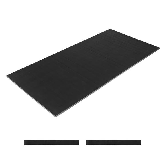 KFFKFF 10x5 ft Wrestling Mat, Durable Thick Mat for Home Gym Workouts and Training, Waterproof PVC Roll-Up Mat for Gymnastics, Martial Arts, Jiu Jitsu, MMA, Boxing, and Judo, Black