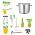 thumbnail image 1 of KFFKFF 11-Piece Stainless Steel Canning Starter Kit for Beginners, Complete Water Bath Canning Tools Set with Pot, Rack, Lid, Ladle, Funnel, Tongs, Jar Lifter, Wrench, and Measuring Cup, 1 of 9