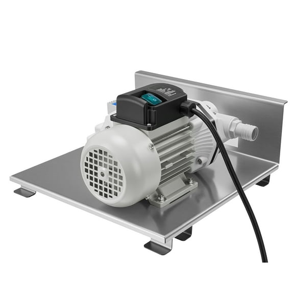 KFFKFF 110V DEF Relocation Pump Set, 8 GPM, Self-Initiating Diaphragm Electric Water Pump for Diesel Exhaust Fluid Urea, Accompanied by Mounting Support, Flow Gauge, Auto Nozzle Hose, for Fluid
