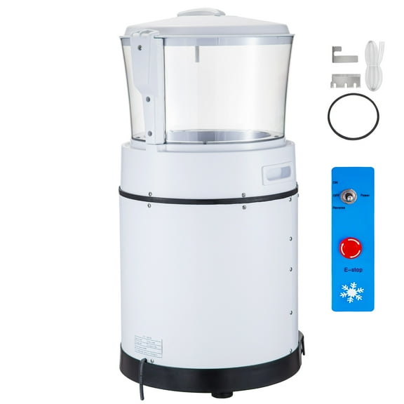 KFFKFF 110V Electric Ice Shaver and Crusher, 1100 lbs/h Capacity with 17.6 lbs Hopper, 350W Tabletop Snow Cone Machine, 320 RPM Rotation Speed for Gatherings, Events, and Snack Bars