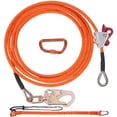 thumbnail image 1 of KFFKFF 12.7mm Steel-Core Climbing Lanyard, 16ft Length with Alloy Snap Hook & Aluminum Carabiner, 30KN Tension Rating for Arborist Safety, Tree Climbing Gear, 1 of 9