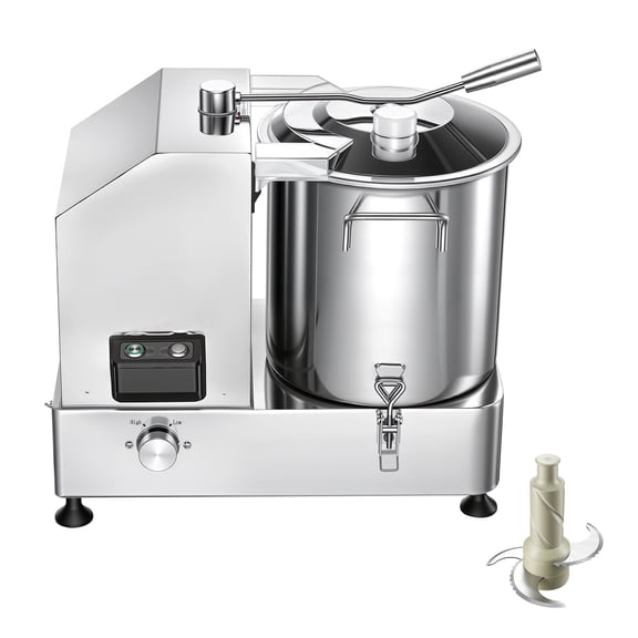 KFFKFF 12.7qt 12L Commercial Electric Food Processor, 2000W Vegetable and Fruit Chopper with Food-Grade Stainless Steel Bowl, 110V Cutter Featuring S-Shaped Blade and Adjustable Speed Dial