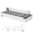 thumbnail image 1 of KFFKFF 12-Pan Food Heating Station, 12 x 5QT, 3200W Electric Buffet Server with Glass Lid, Stainless Steel, with Temperature Gauge 86-185°F for Catering and Dining Establishments, 1 of 9