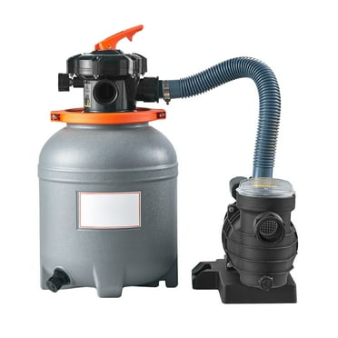KFFKFF 12" Sand Filter Pump, with 1/2 HP Pool Pump for Above Ground Pools, 3000 GPH Flow, Sand Filter System with 6 Modes, 6 Way Valve & Strainer Basket, Simple Assembly, 39LBS Sand Capacity