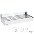 thumbnail image 1 of KFFKFF 12-Section Electric Food Heating Station, 12 x 5QT, 1700W, Stainless Steel Buffet Server with Glass Lid, Temperature Range 86-185°F, Ideal for Catering and Dining Establishments, Silver, 1 of 9