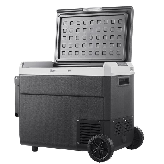 KFFKFF 12 Volt Car Refrigerator with Wheels, 63.4QT/60L Portable Fridge,Car Freezer Compressor Cooler -4~68,Freezer Fridge Cooler for RV,Camping