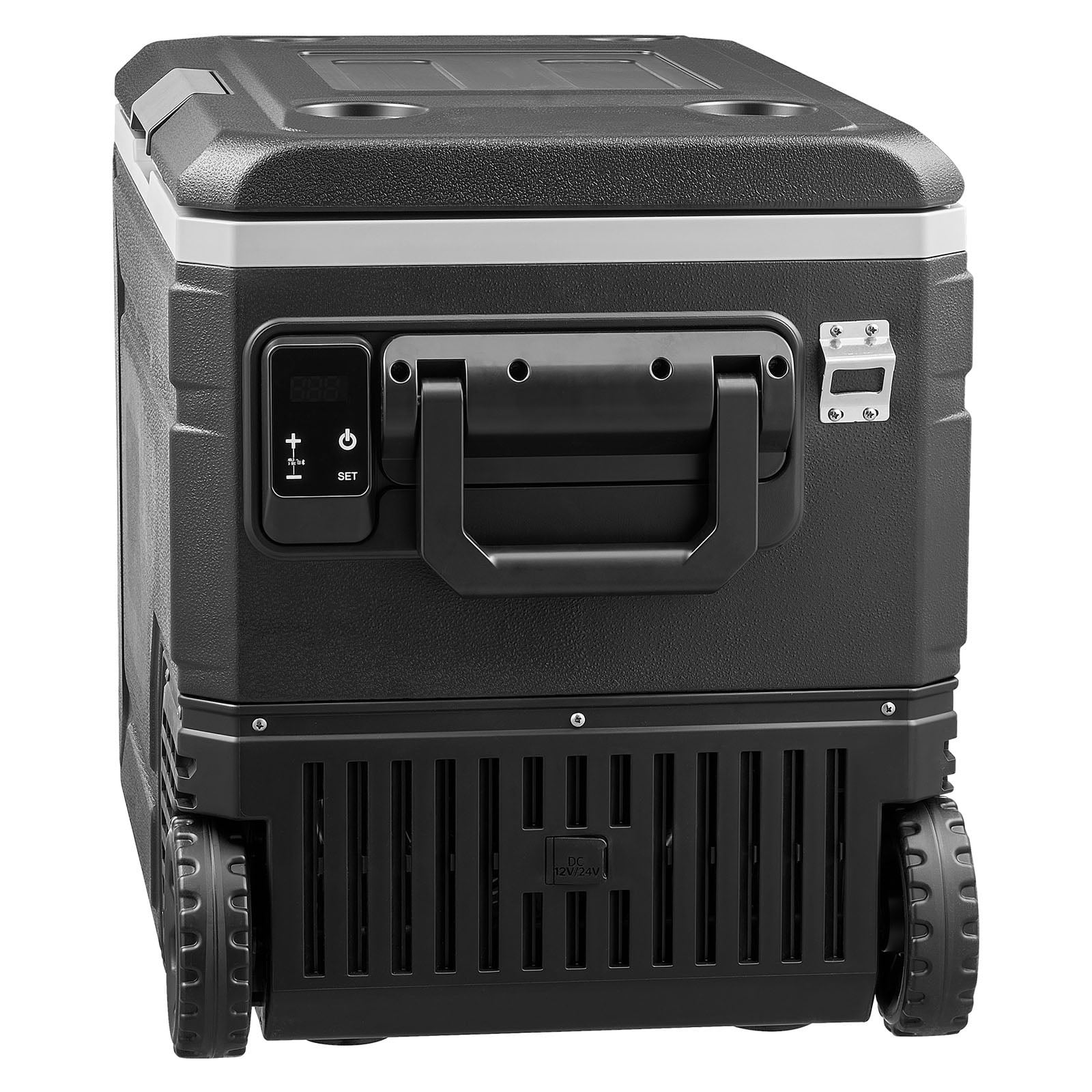 KFFKFF 12 Volt Portable Refrigerator, 82.4 QT/78L Car Cooler, Electric Freezer with Handle, App Control & Wheels, 12V/24V DC 100-240V AC, -4℉ to 68℉, Ideal for Truck, Van, RV, SUV, Travel,and Camping