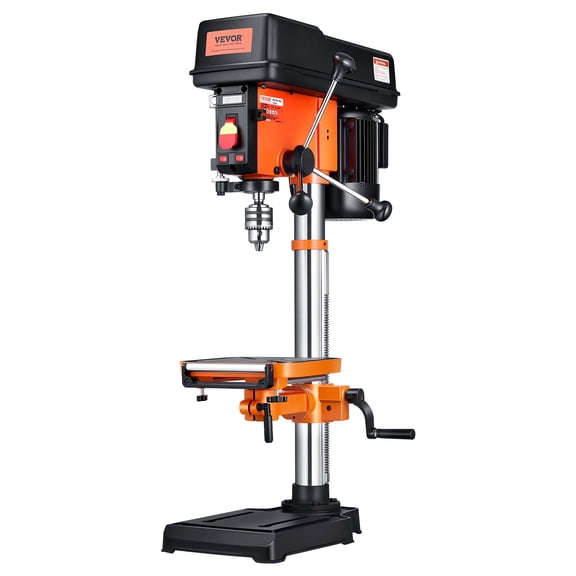 KFFKFF 12-inch Benchtop Drill Press Cast Iron Drill Press 5 Amp Variable Speed