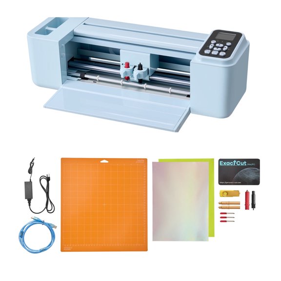 KFFKFF 12-inch Vinyl Cutting Machine with Button and Screen Controls, Over 5000 Preloaded Design Options, Works with Mac, Windows, Android, and iOS, Ideal for Crafting Personalized Cards and Projects