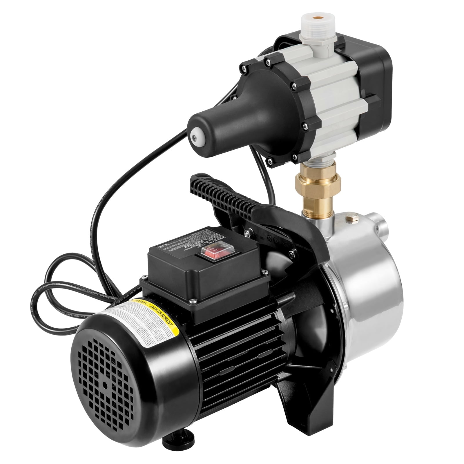 KFFKFF 1 HP Water Pump, 1200GPH 164ft Shallow Well Pump Portable Jet Pump w/ Auto Controller
