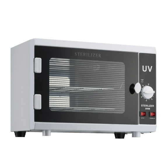 KFFKFF 12L Nail Tool Cleaning Machine, Adjustable Timer, Tool Cabinet Cleaner with Glass Door, 185nm Wavelength, for Labs, Homes, and Beauty Salons