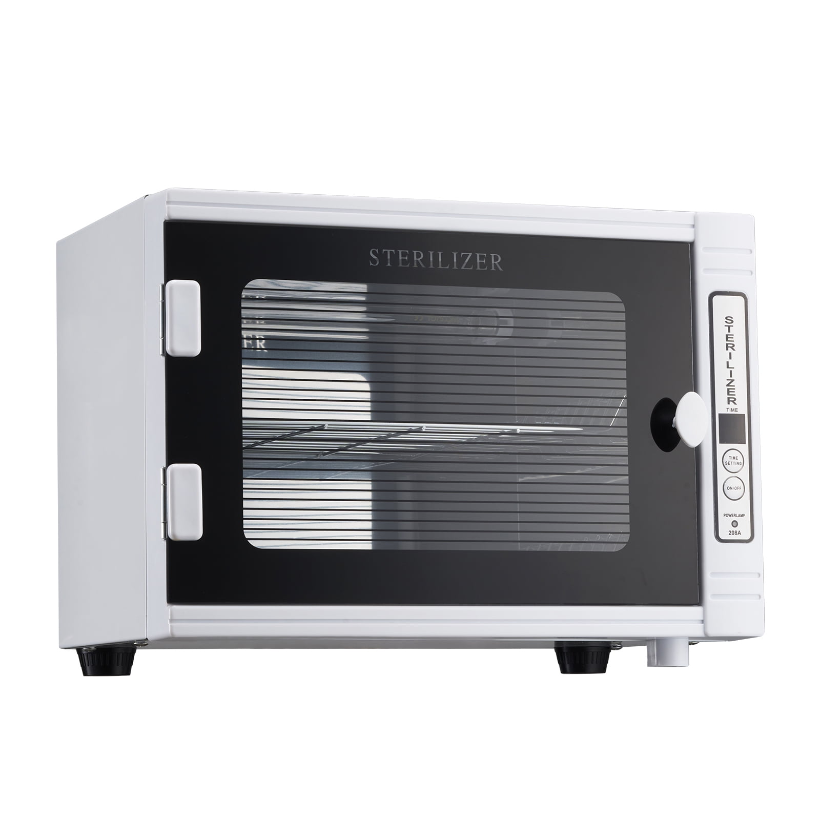 KFFKFF 12L Nail Tool Cleaning Machine with Timer, Tool Cabinet Cleaner Box Featuring Tempered Glass Door and 185nm Wavelength, Suitable for Labs, Homes, Nail Salons, Hair Studios, and Beauty Studios