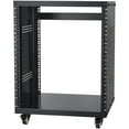 thumbnail image 1 of KFFKFF 12U Audio-Visual Rack Stand, Supports up to 500 lbs, Equipped with Secure Locking Wheels and Versatile Round & Square Mounting Holes, Featuring Unique Ventilation for 19" AV, Music & IT Gear, 1 of 9
