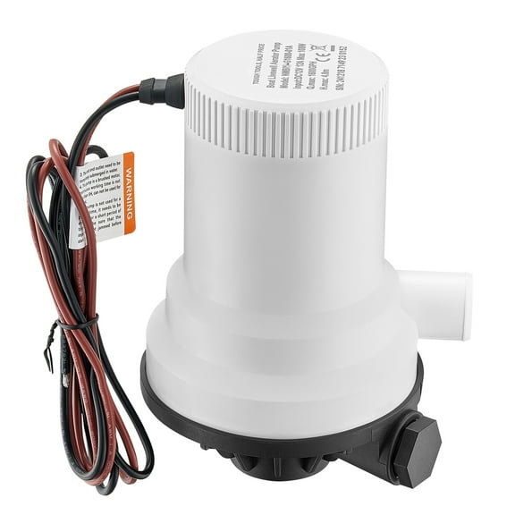 KFFKFF 12V 1600 GPH Livewell Aerator Pump with Dual Inlet, Durable Housing & Removable Motor Cartridge, Corrosion-Resistant Pump for Freshwater and Saltwater Applications