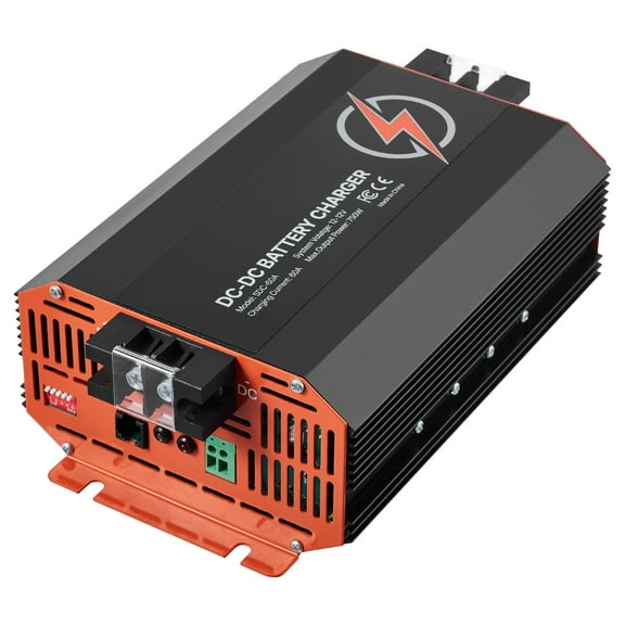 KFFKFF 12V 60A DC to DC Battery Charger, 750W, On-Board Charger for Lead-Acid, Lithium, AGM, GEL, and Flooded Batteries, Intelligent Multi-Stage Charging, Suitable for RVs, Commercial Vehicles, Boats