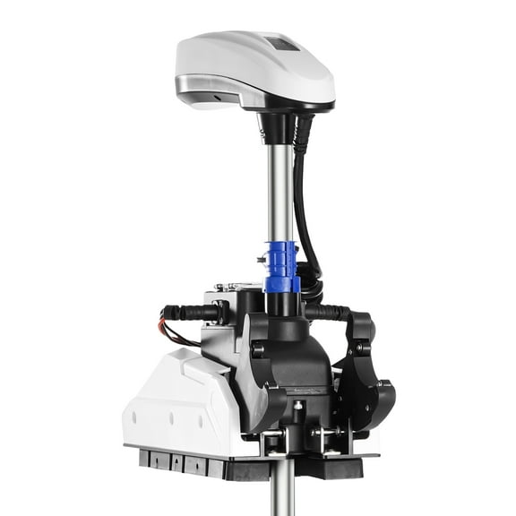 KFFKFF 12V Electric Marine Propulsion, 55lbs Force with GPS, 10-Velocity Bow-Positioned Saltwater Boat Engine, Remote Operated & LCD Power Display, Ideal for Kayaks, Angling Vessels