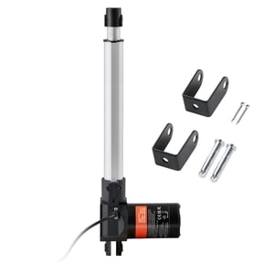 KFFKFF 12V Linear Actuator, 10 Inch Robust 1320lbs/6000N Actuator, 0.19"/s Linear Movement Actuator with Installation Bracket & IP44 Safeguard for Electronic Door Industrial Equipment Ships Freight