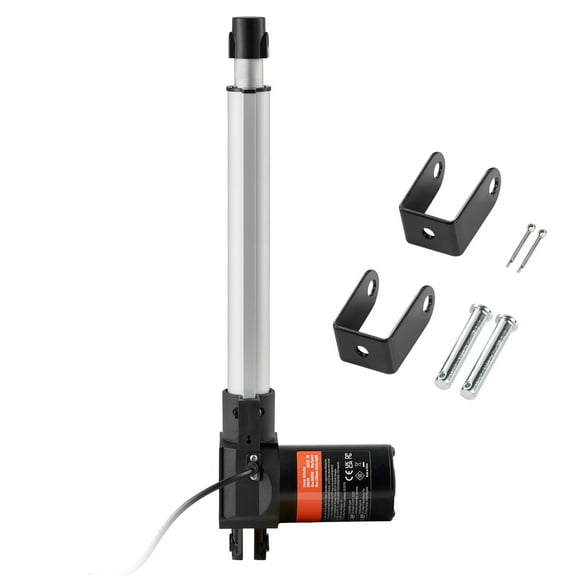 KFFKFF 12V Linear Actuator, 10 Inch Robust 1320lbs/6000N Actuator, 0.19"/s Linear Movement Actuator with Installation Bracket & IP44 Safeguard for Electronic Door Industrial Equipment Ships Freight