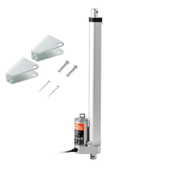KFFKFF 12V Linear Actuator, 12-Inch High-Speed Motion Device, 0.55"/s Speed, 220lbs/1000N Load Capacity, Includes Mounting Bracket and IP54 Rating