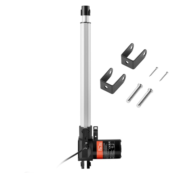 KFFKFF 12V Linear Actuator, 14-Inch Heavy-Duty 1320lbs/6000N Capacity, 0.19"/s Motion Speed with Mounting Bracket & IP44 Rating for Electric Doors, Industrial Equipment, Marine Applications