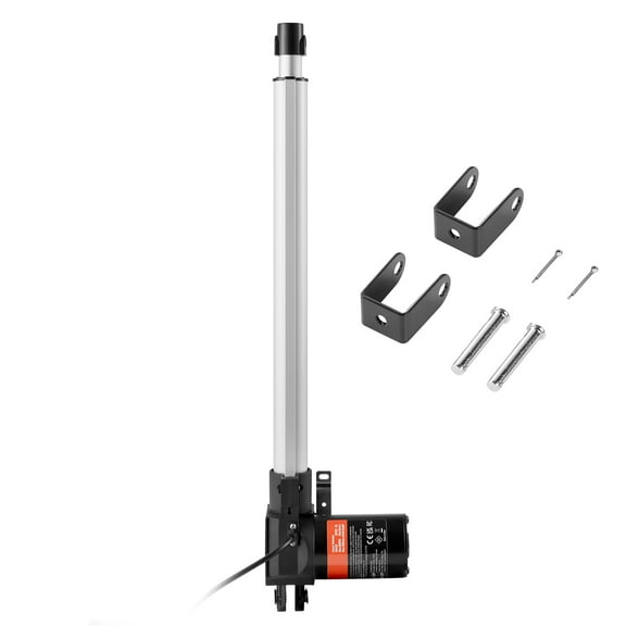 KFFKFF 12V Linear Actuator, 16 Inch Robust 1320lbs/6000N Actuator, 0.19"/s Linear Movement Actuator with Installation Bracket & IP44 Safeguard for Electric Gate Industrial Equipment Ships Freight