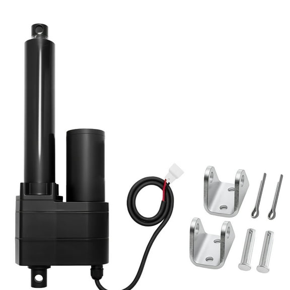 KFFKFF 12V Linear Actuator, 6-Inch Heavy-Duty 2023lbs/9000N Linear Motion Device, IP65 Waterproof 0.2"/s with Mounting Brackets for Industrial Equipment, Marine Applications, and Lifting Systems