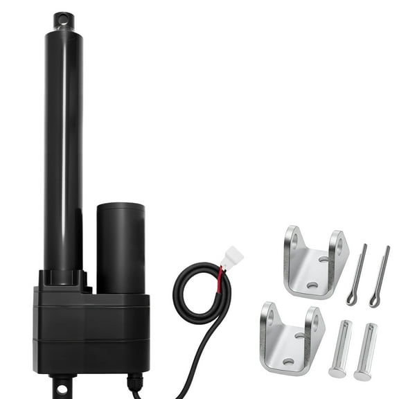 KFFKFF 12V Linear Actuator, 7.87-Inch Stroke, 2023lbs/9000N Load Capacity, IP65 Waterproof, 0.2"/s Speed, Includes Mounting Brackets for Industrial Equipment and Heavy Lifting Applications
