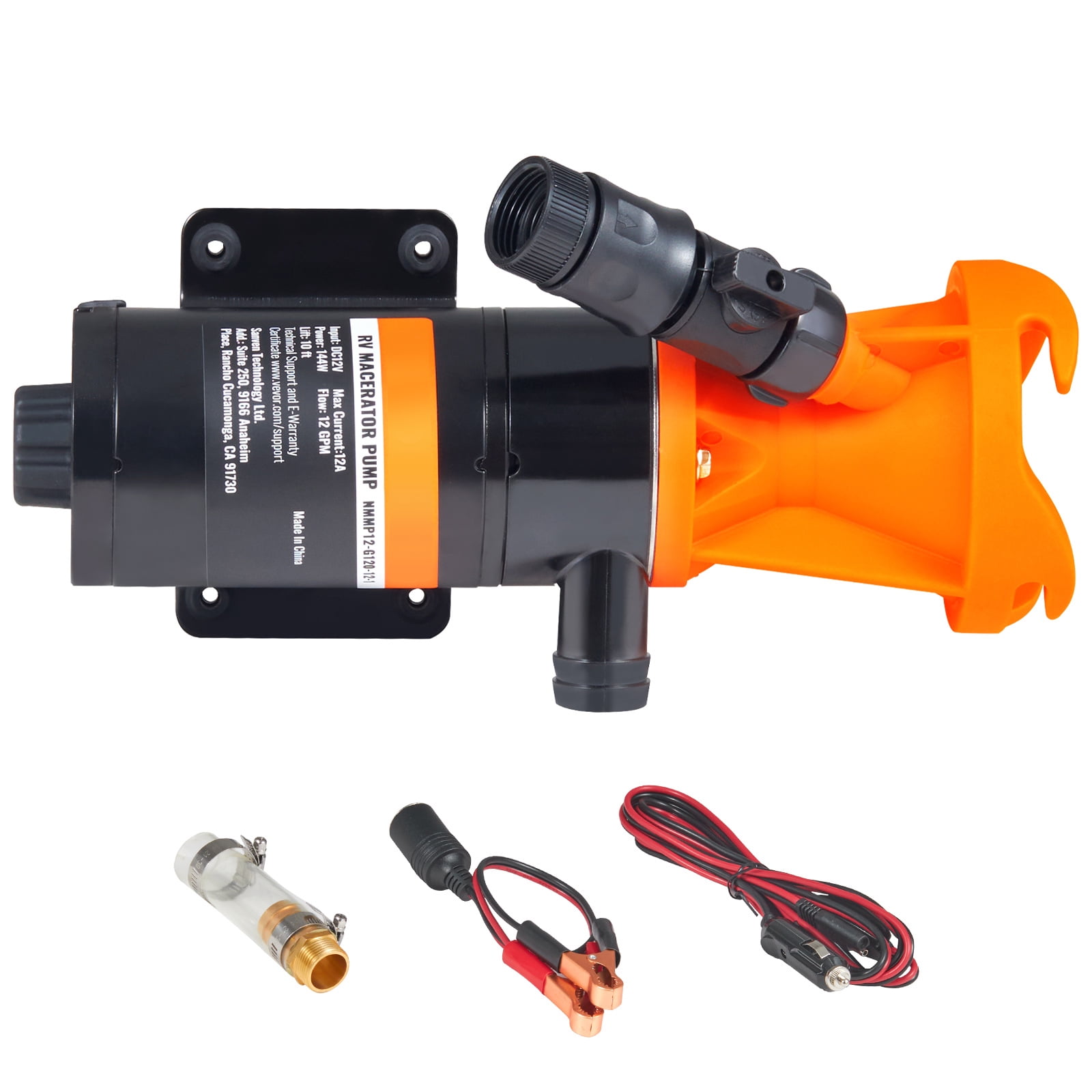 KFFKFF 12V RV portable aeration pump 12 GMP fast release RV garbage sewage pump