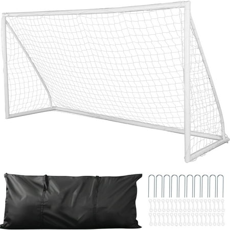 KFFKFF 12x6 ft Portable Soccer Goal Net Adult Kids Outdoor Soccer Training Frame Soccer Net Carry Bag Backyard Training
