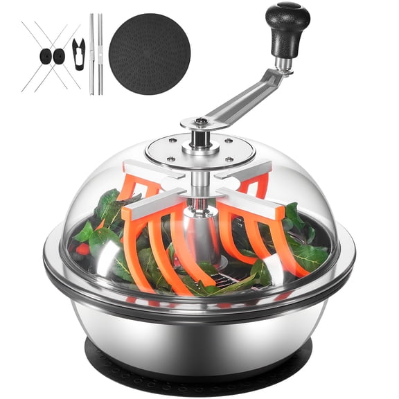 KFFKFF 13in Manual Bud Leaf Trimmer with Stainless Steel Blades, Transparent Lid, Suitable for Wet and Dry Plant Trimming, Spin-Cut Design for Leaves, Buds, and Flowers