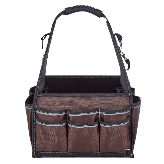 KFFKFF 13-Inch Tool Bag with 45 Pockets, Open Top Design for Tool Organization, Electrical Maintenance Storage Bag with Handle and Adjustable Shoulder Strap, Portable Toolbox for DIY