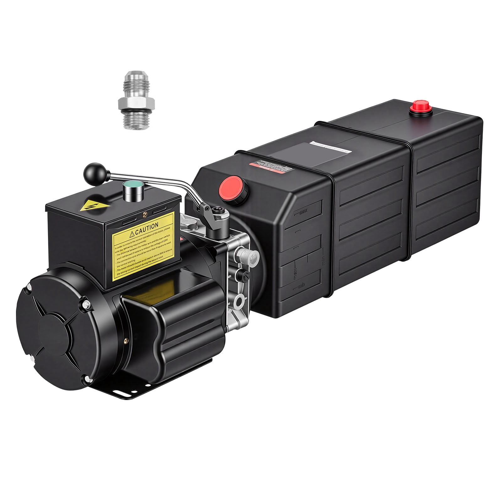KFFKFF 14 Quart Hydraulic Pump, 2.2KW Motor for Dump Trailer, Single Acting, 3200 PSI Max Pressure, 1.7 GPM Flow Rate, AC220-240V Power Unit for Car Lift (Vertical Installation)