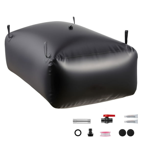 KFFKFF 142.7 Gallon Portable Water Storage Bladder, Collapsible and Durable PVC Water Container, Leak-Resistant Emergency Water Tank for Outdoor, RV, and Truck Applications
