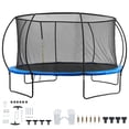 thumbnail image 1 of KFFKFF 14FT Trampoline, 450 lbs Capacity with Safety Net, Inclined Pole, Ladder, Durable Jump Mat & Spring Padding, Outdoor Fun for Family, 1 of 9