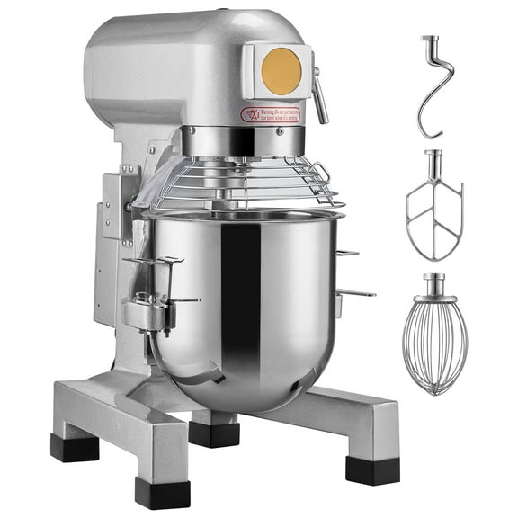 KFFKFF 14L Commercial Stand Mixer with 3-Speed Settings, 550W Motor, Stainless Steel Bowl, and 3 Attachments for Dough, Perfect for Restaurants, Bakeries, Pastry Shops, and Cafes
