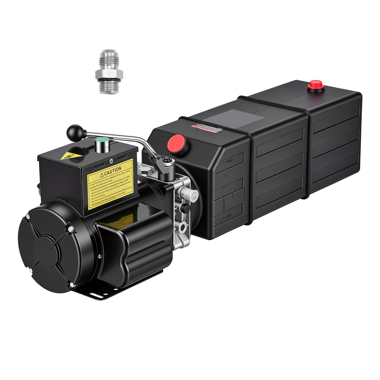 KFFKFF 15 Quart Hydraulic Pump, 2.2KW Single Acting Hydraulic Dump Trailer Pump, 3200 PSI Maximum Pressure, 1.7 GPM Flow Rate, AC220-240V Power Unit for Car Lift (Vertical Installation)