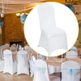 thumbnail image 1 of KFFKFF 150 PCS White Chair Covers Polyester Spandex Chair Cover Stretch Slipcovers for Wedding Party Dining Banquet Flat-Front Chair Cover, 1 of 9
