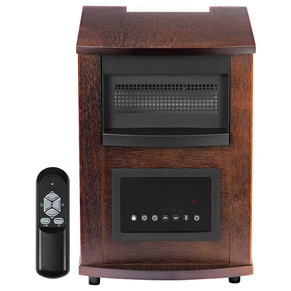 KFFKFF 1500W Infrared Electric Heater with Remote, LED Display, Adjustable Temperature, 24-Hour Timer, Ideal for Patio, Bedroom, Living Room, Studio, and Dining Room
