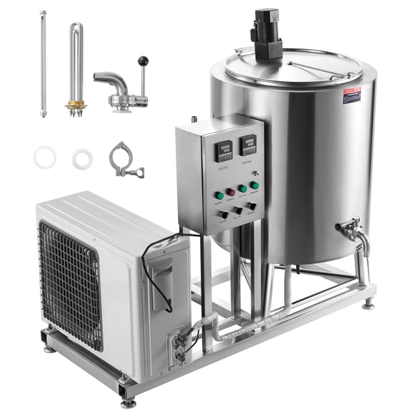 KFFKFF 150L Milk Pasteurizer, Commercial Pasteurization Machine, Made of Food-Grade 304 Stainless Steel, Designed for Precise Time and Temperature Control, Suitable for Sterilizing Milk, Juice