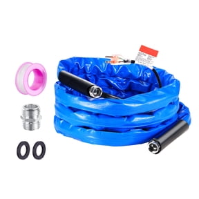 KFFKFF 15ft Warming Water Pipe for RV, Insulated Hydration Pipe with Corrugated Shield Resistant to -45F, Self-adjusting, 5/8" I.D. including 3/4" GHT Connector, Free of Lead and BPA