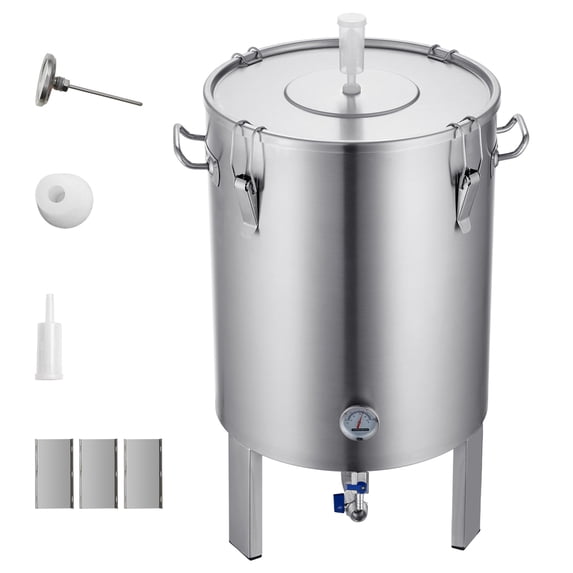 KFFKFF 16 Gallon Home Brewing Kettle Set Stainless Steel Bucket Brewing Beer Fermenter