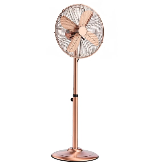 KFFKFF 16-Inch High Velocity Pedestal Fan, 1450 CFM Industrial Floor Fan with Handle, 75° Oscillation, 3-Speed Adjustable Height, Durable Metal Design for Home, Garage, Workshop, and Commercial Use