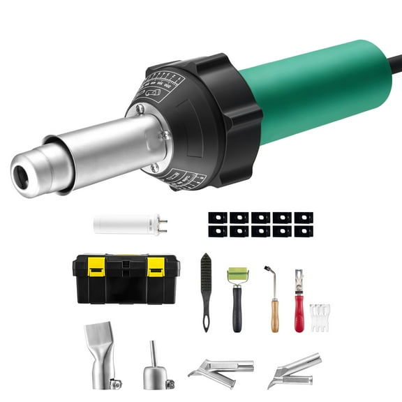 KFFKFF DSH-D1 Hot Air Plastic Welder, 1600W Stainless Steel and Copper PVC, PE, PP or PVDF 13 x 3.7 x 2.2 in