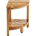 thumbnail image 1 of KFFKFF 17" H ?? 12" R Teak Corner Teak Shower Bench for Shower Bathroom, 1 of 9