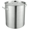 thumbnail image 1 of KFFKFF 42-Qt Stainless Steel Stock Pot with Metal Lid and Handle, Robust Commercial Quality Cooking Pot, Sanding Finish, Ideal for Catering Large Gatherings, Silver, 1 of 9