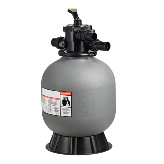 KFFKFF 18-In Sand Filter System, 40 GPM Flow Rate, Designed for Above-Ground and In-Ground Pools, Features 7-Way Multi-Port Valve with Modes for Backwash, Rinse, Recirculate, Waste, Winter and Closed
